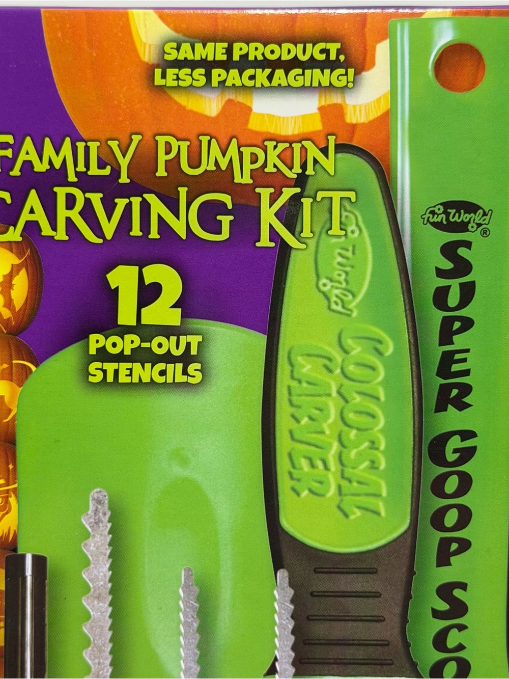 Family Pumpkin Carving Kit Stencils and Tools Scoop Cutting Blades Scraper 20 Pc